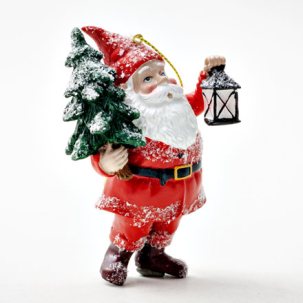 Елочная игрушка Рождественский гном с елочкой