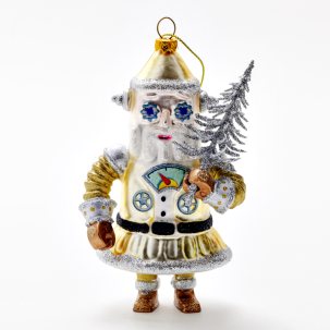 Елочная игрушка Робот Дед Мороз 80 x 140 мм.