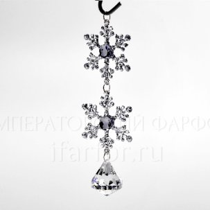 Елочная игрушка Украшение из снежинок Кристалл