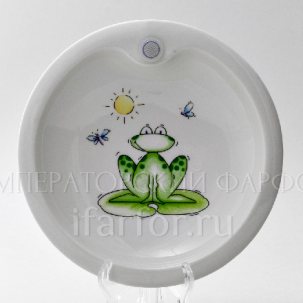 Тарелка детская с водяным подогревом Лягушонок