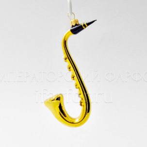 Елочная игрушка Музыкальный инструмент. Саксофон