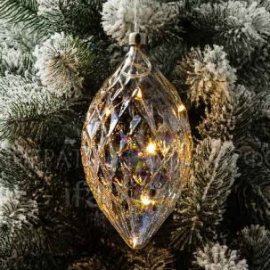 Елочная игрушка Светящаяся олива 10LED