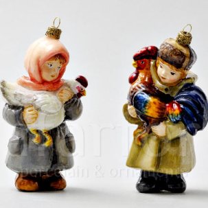 Набор елочных игрушек в подарочной коробке Егорка и Федорка
