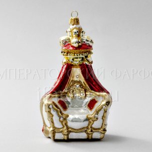 Елочная игрушка в подарочной коробке Трон с балдахином