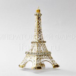Елочная игрушка в подарочной коробке Эйфелева башня