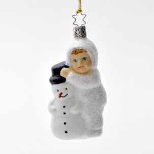 Елочная игрушка Детские игры на снегу. Мой снежный друг