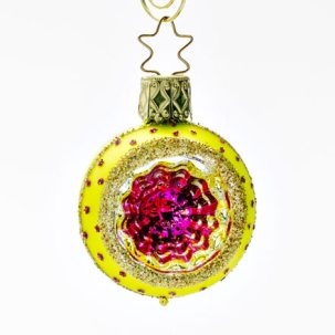 Елочная игрушка Шар-рефлектор лимонный