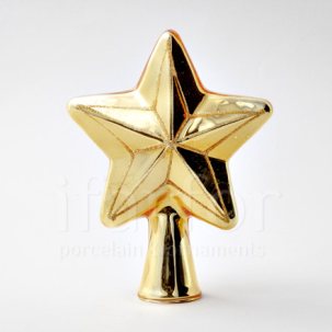 Елочная игрушка Верхушка для елки Звезда золотая