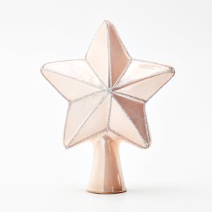Елочная игрушка Верхушка для елки Звезда Нежная магнолия