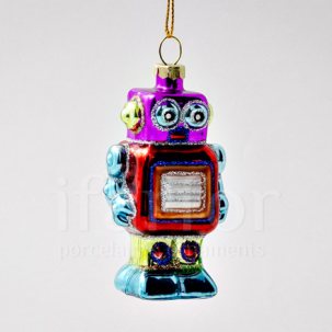 Елочная игрушка Маленький робот 90 мм.