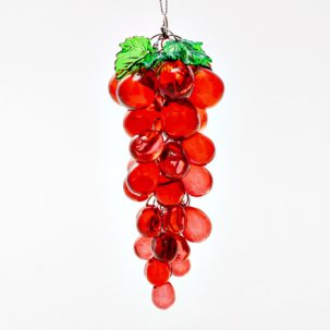 Елочная игрушка Виноград красный