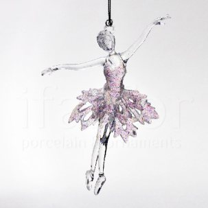 Елочная игрушка Балерина в белой пачке 2
