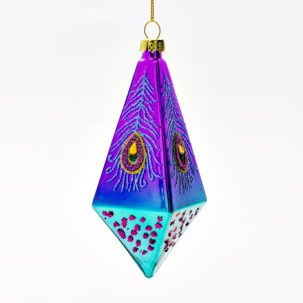 Елочная игрушка Кристалл 2 Перо павлина