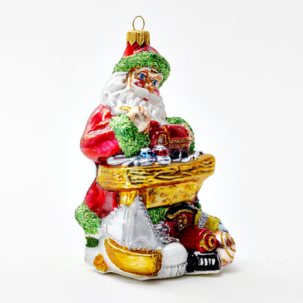 Елочная игрушка Дед Мороз мастерит игрушки