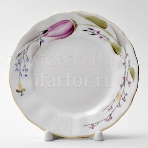 Тарелка мелкая Розовые тюльпаны