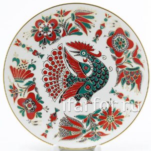 Тарелка декоративная Красная птица
