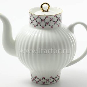Чайник заварочный Розовая сетка Волна 800 мл.