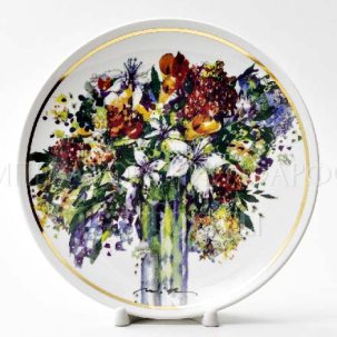 Тарелка декоративная Весенний букет