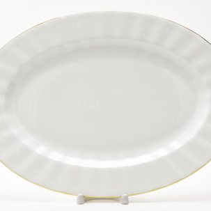 Блюдо овальное Золотая лента Нега