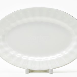 Блюдо овальное Платиновая лента Нега