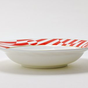 Тарелка глубокая Да и нет (красный)