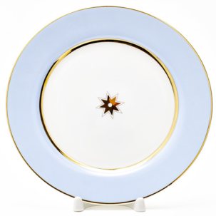 Тарелка плоская Азур голубой