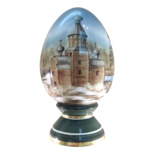 Яйцо пасхальное б.р. на подставке Императорская Весна 205 мм