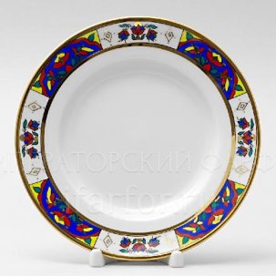 Тарелка мелкая Народные узоры