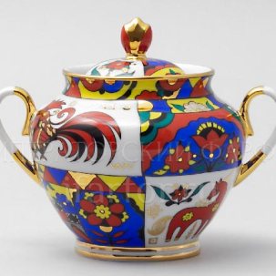 Сахарница Народные узоры Весенняя