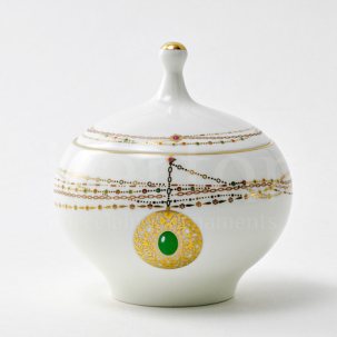 Сахарница Золотой медальон Яблочко