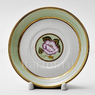 Блюдце чайное Нефритовый фон 1 Гербовая