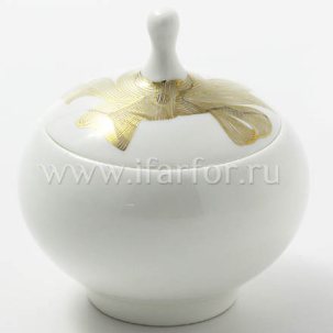 Сахарница Золотые бантики Яблочко