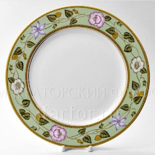 Блюдо круглое Нефритовый фон Европейская-2