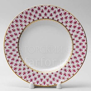 Тарелка мелкая Сетка-блюз 2