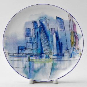 Тарелка декоративная Москва. Москва-Сити