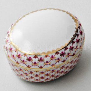 Туалетная коробочка Сетка-блюз 2 Овальная