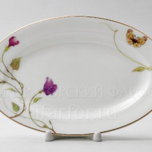 Блюдо овальное Цветущий горошек Премиум