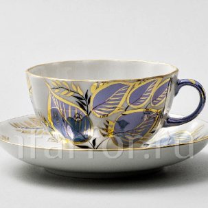 Чашка с блюдцем чайная Лунный 1/2 Тюльпан