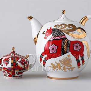 Комплект чайников Красный конь 1/2 Новгородский