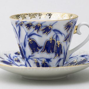 Чашка с блюдцем чайная Колокольчики 1/2 Лучистая