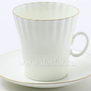 Чашка с блюдцем Золотая лента 1/2 Одуванчик