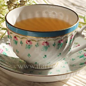 Чашка с блюдцем чайный Лазурный 1/2 Витая