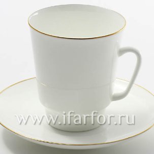 Чашка с блюдцем Золотая лента 1/2 Майская