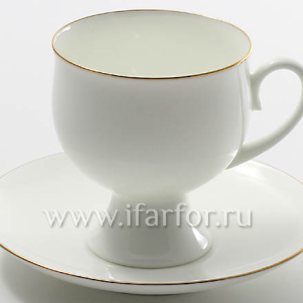 Чашка с блюдцем кофейная Золотая лента 1/2 Классическая-2