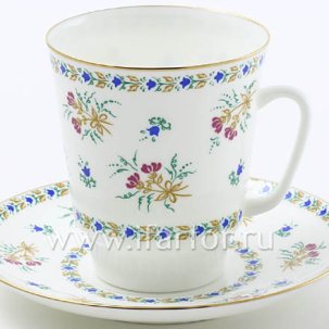 Чашка с блюдцем Голубые колокольчики 1/2 Майская