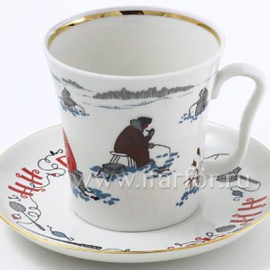 Бокал с блюдцем Ни рыбы,ни чешуи 1/2 Ленинградский