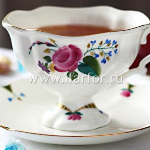 Чашка с блюдцем чайная Невеста 1/2 Наташа