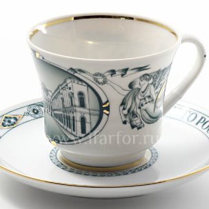Чашка с блюдцем чайная Улица зодчего Росси 1/2 Банкетная