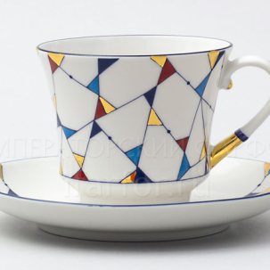 Чашка с блюдцем чайный Калейдоскоп 1/2 Банкетная