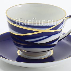 Чашка с блюдцем чайная Кокон 1/2 Весенняя